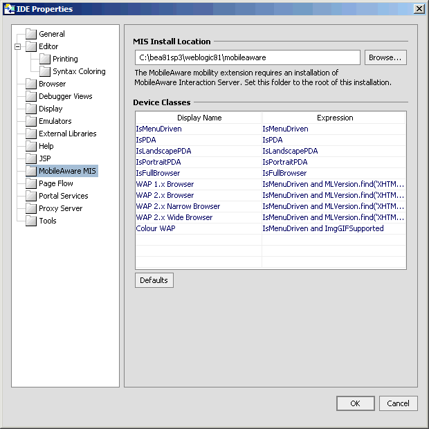Additions to IDE Properties Dialog