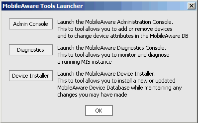 MobileAware Tools Launcher