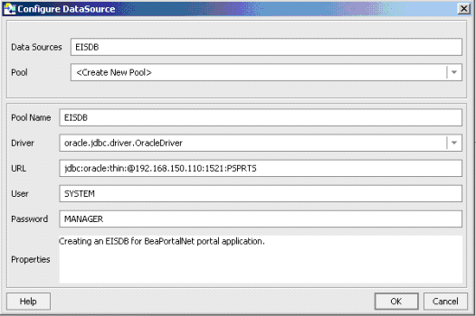 Configuring Datasource Screen