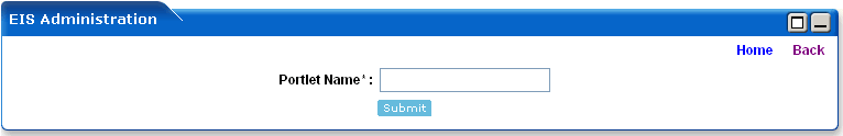 Portlet Name Screen
