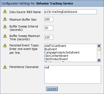 Configuring behavior tracking