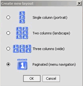Create New Paginated Layout 
