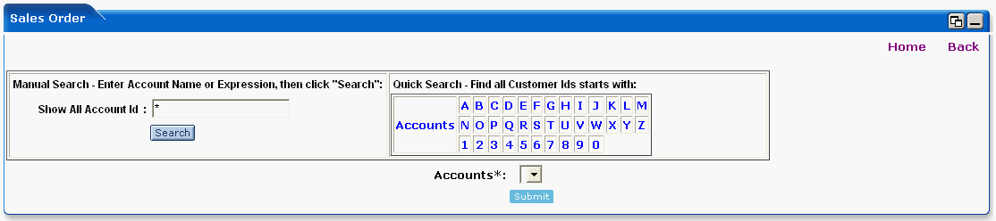 WebLogic Portlets for Siebel - Sales Order Portlet - Creation of new Sales Order Customer ID (Account ID) search screen