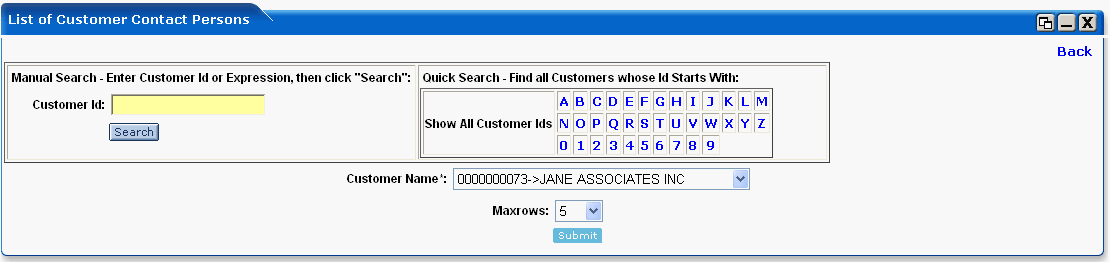 WebLogic Portlets for SAP - List of Customer Contact Persons Portlet Edit preferences Screen