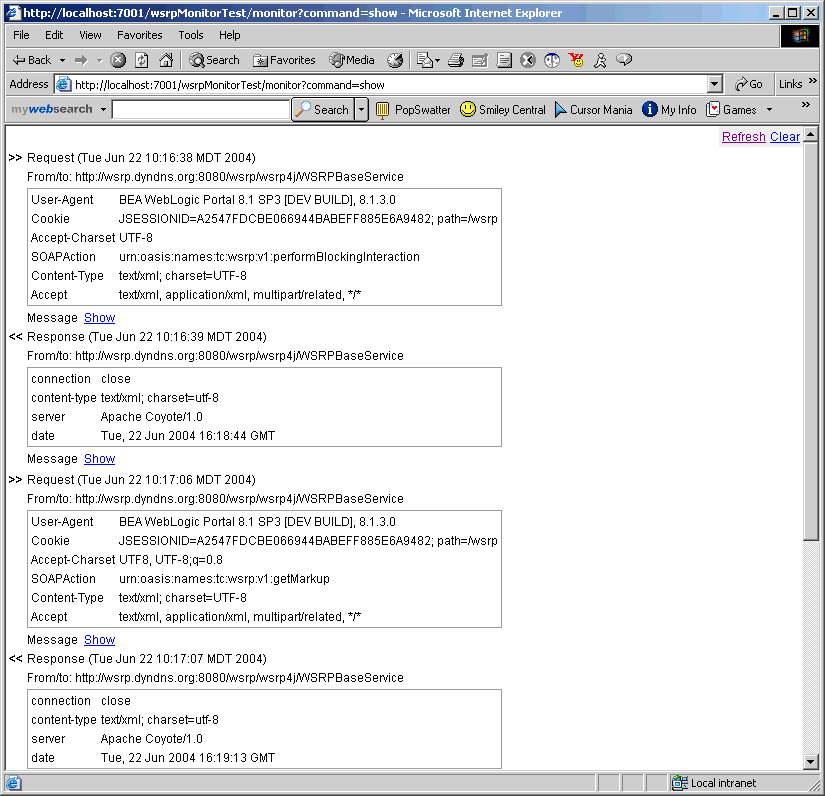 Monitor Appearing in a Browser