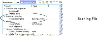 Attaching the Backing File in the Properties View