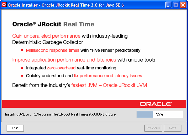 Oracle Installer Window with Progress Meter