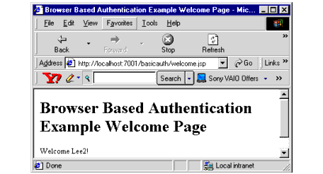 Welcome screen