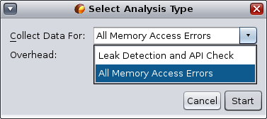 image:Select Analysis Type dialog box
