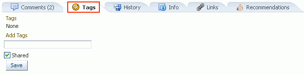 Tags Pane