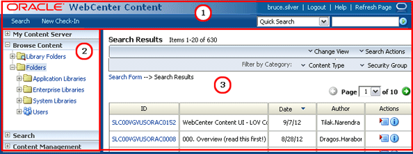 Graphic of native 11g search results