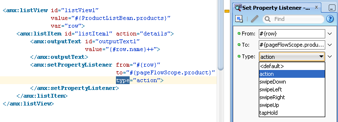 Selecting Event Type