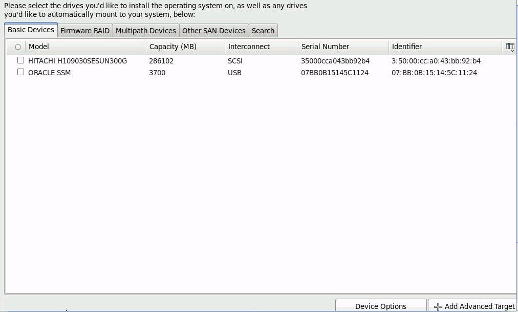 image:Graphic showing the Please Select the Drive yYu'd Like to                                 Install the Operating System On screen
