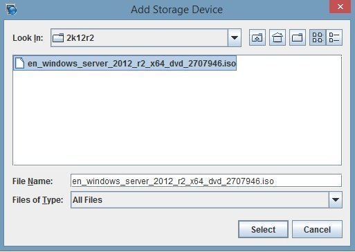 image:Graphic showing the Add Storage Device browse directories dialog box.