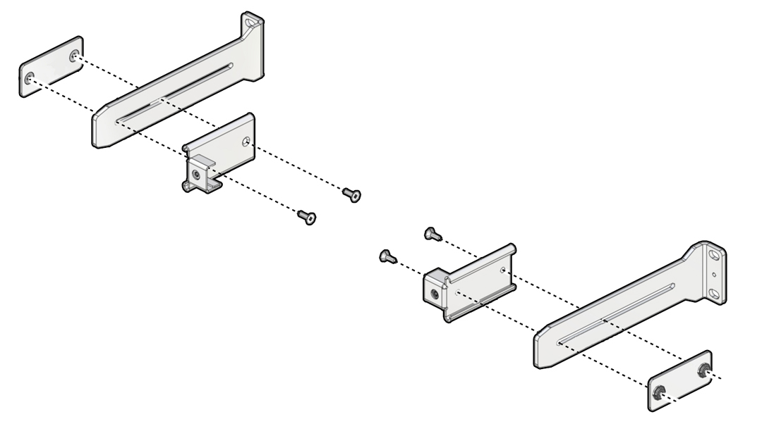 image:Figure shows how to assemble the short bracket assemblies.