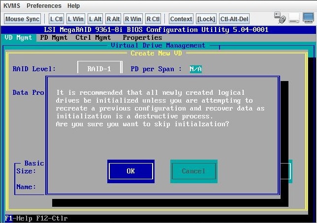 image:Figure that shows how to complete the logical drive                                 creation