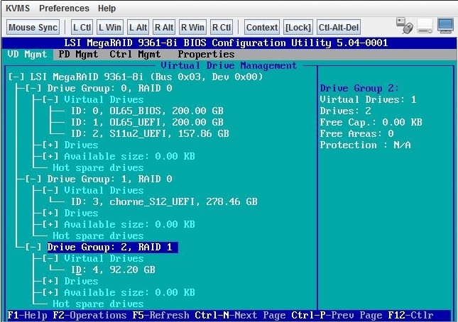 image:Figure that shows how to verify the creations of the new                                 logical drive