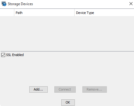 image:Graphic showing the Storage Devices dialog.