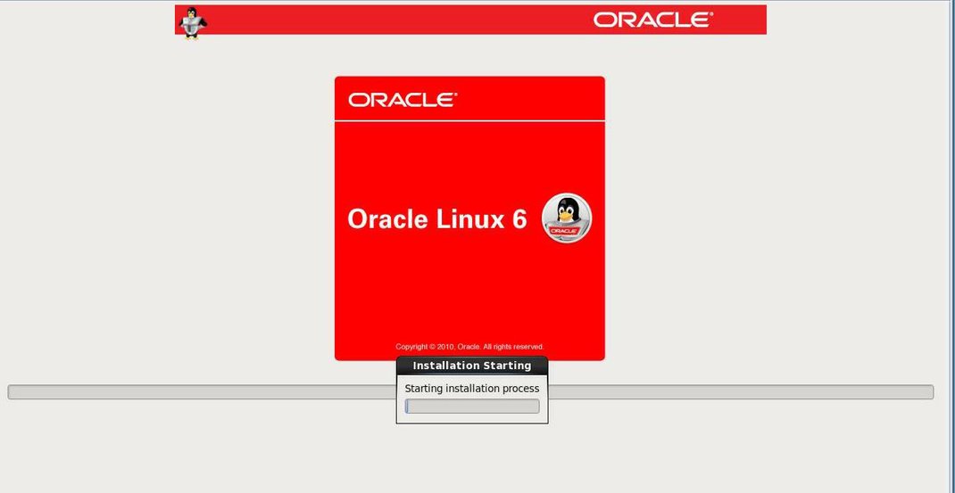 image:Oracle Linux 6 Installation Starting screen.