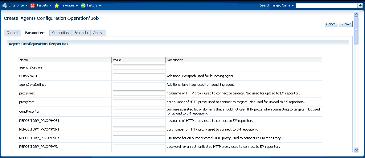 Agent Properties Page