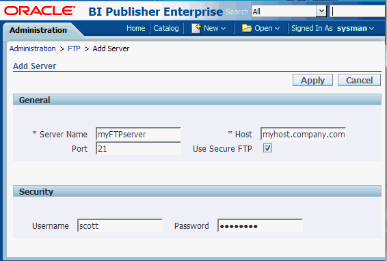 Enter user name and password