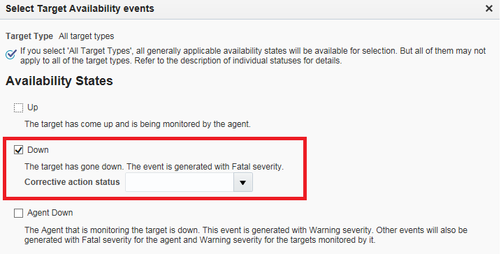 Availability states.