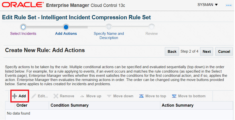 Add conditional action.