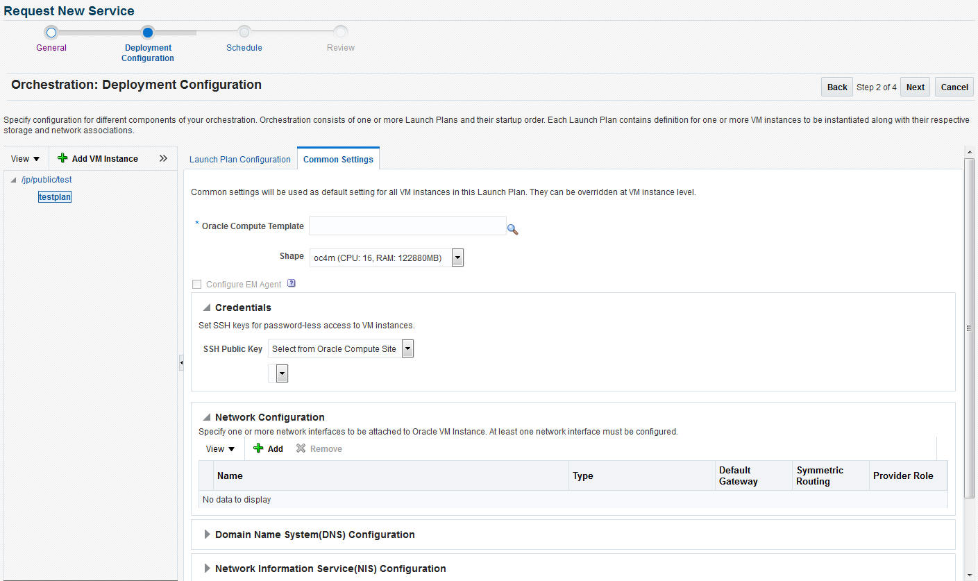 Request Orchestration: Deployment Configuration
