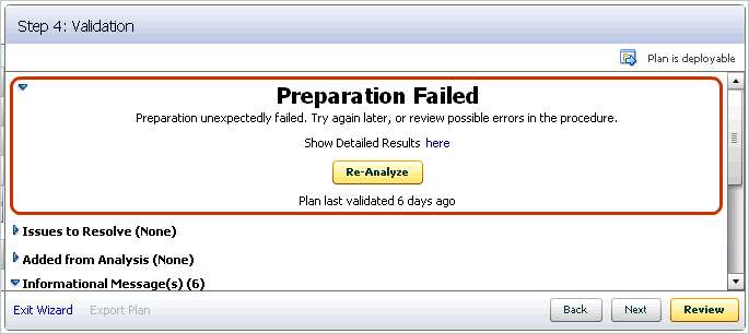 Patch Plan Errors (Validation)