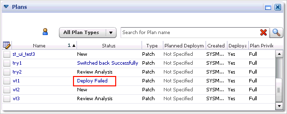 Patch Plan Errors (Plans)
