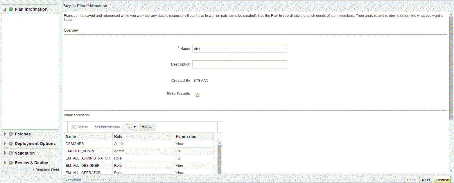 Edit Template Wizard