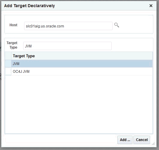 add target declaratively