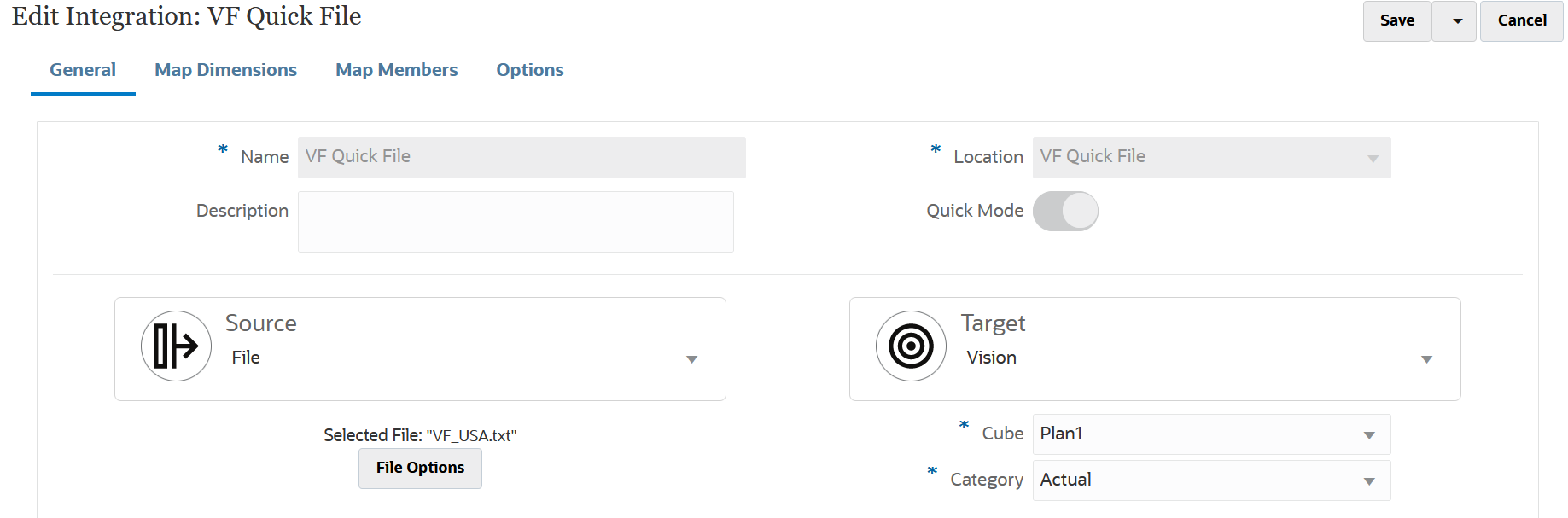 Das Bild zeigt die Seite "Integration erstellen".