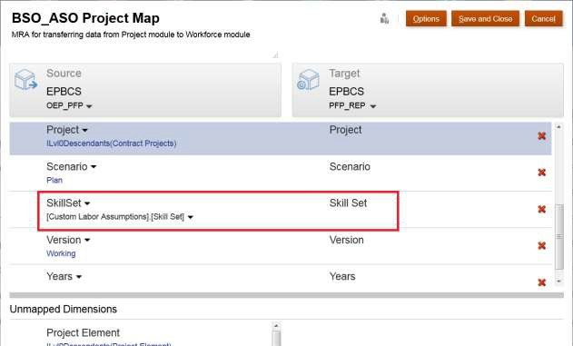 Beispiel f&uuml;r Smart List und ASO-Dimensionen