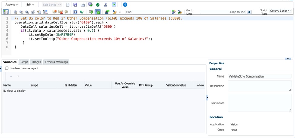 Abbildung einer Groovy-Regeldefinition