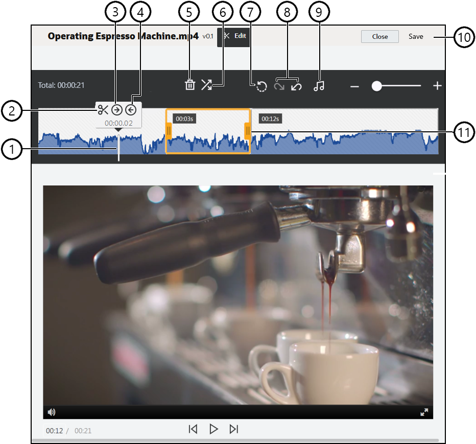 Imagen del Editor de Video Plus con texto descriptivo debajo Imagen del Editor de Video Plus con texto descriptivo debajo