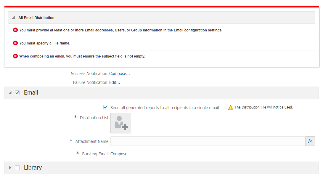El sistema mostrar&aacute; los errores de validaci&oacute;n que se han producido durante el proceso.