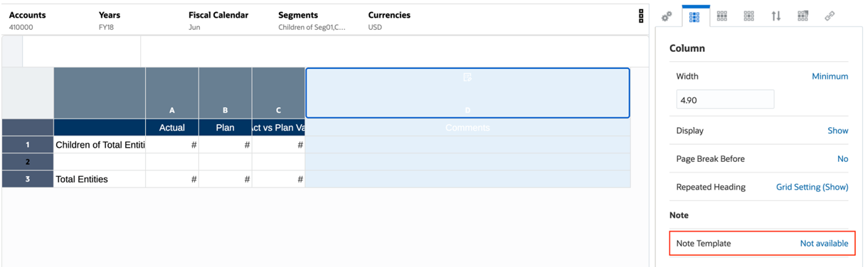 seleccionar una plantilla de nota existente