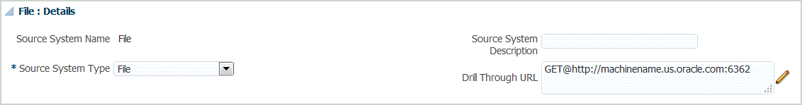 La imagen muestra la URL de obtenci&oacute;n de detalles en la pantalla Sistema de origen.