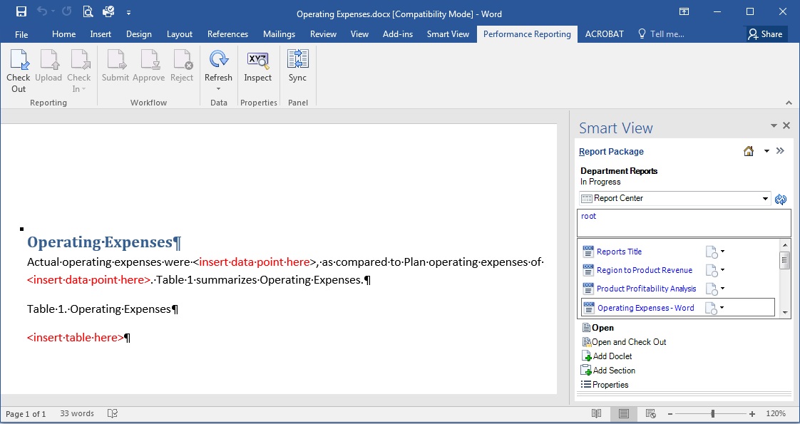 Muestra la interfaz de Word, a la derecha de la ventana, el doclet abierto en el lado izquierdo