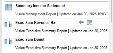 Parte de la lista Contenido disponible que muestra los botones Insertar y Vista previa