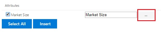 Market Size en el cuadro de di&aacute;logo Insertar atributos