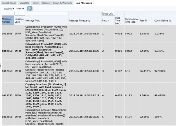 Ejemplo de registro de reglas de Calculation Manager