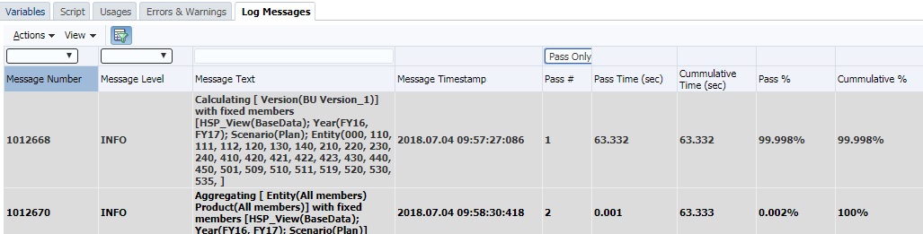 Mensaje de ejemplo mostrado al ejecutar una regla fija