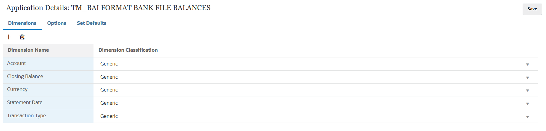 En la imagen se muestran los detalles de dimensi&oacute;n de un archivo bancario con formato BAI.