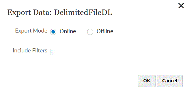 En la imagen se muestra la página Exportar datos. En la imagen se muestra la página Exportar datos.