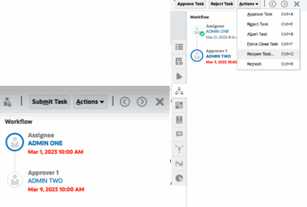 Reabrir tarea cerrada - Administrador Reabrir tarea cerrada - Administrador