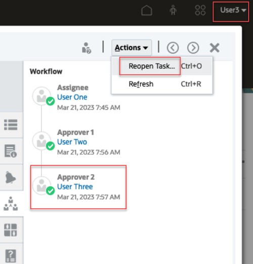 Reabrir tarea - Usuario Reabrir tarea - Usuario