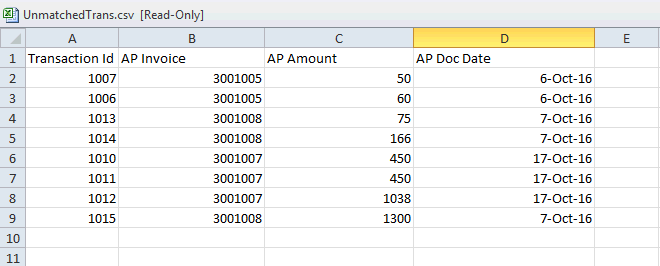 capture d'&eacute;cran d'un fichier .csv des transactions export&eacute;es