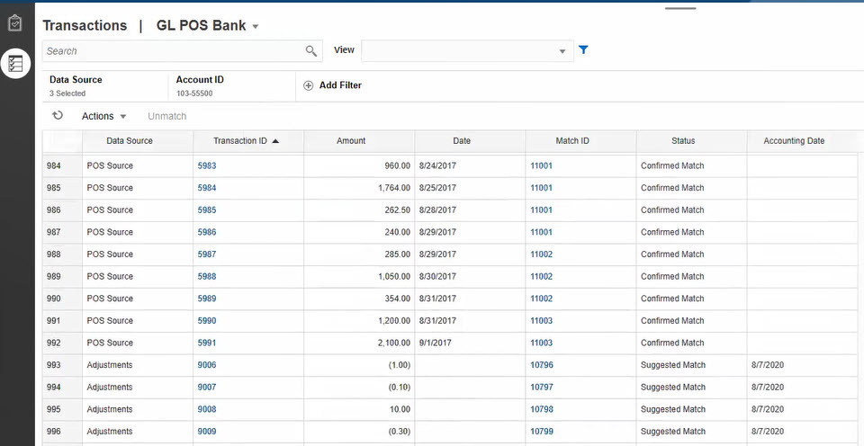 Recherche d'une transaction Recherche d'une transaction